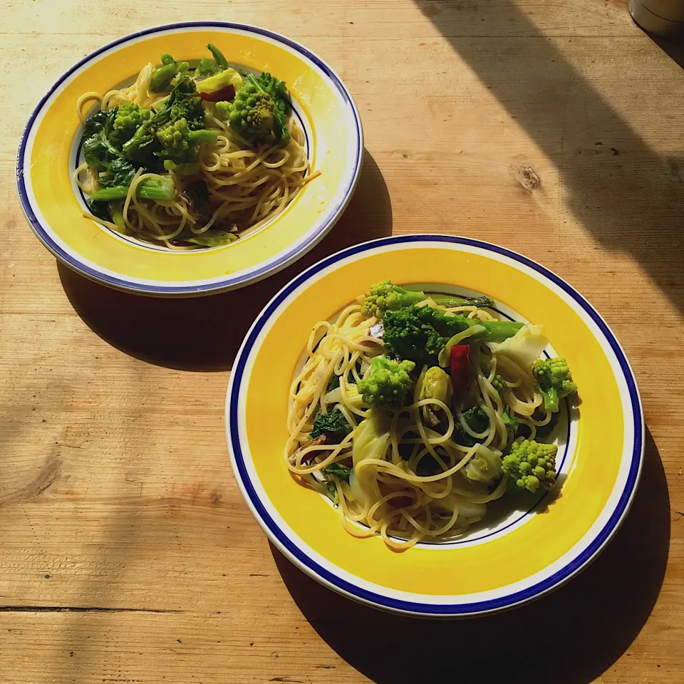 日曜日の昼ごはん‼︎ 17 February
 #お昼ごはん  #昼ごはん  #ランチ  #lunch #パスタ  #ペペロンチーノ  #春野菜  #ふたりごはん  #ふたりぐらし  #かんぴんたん  #塩レモン|Yoshinobu Nakagawaさん