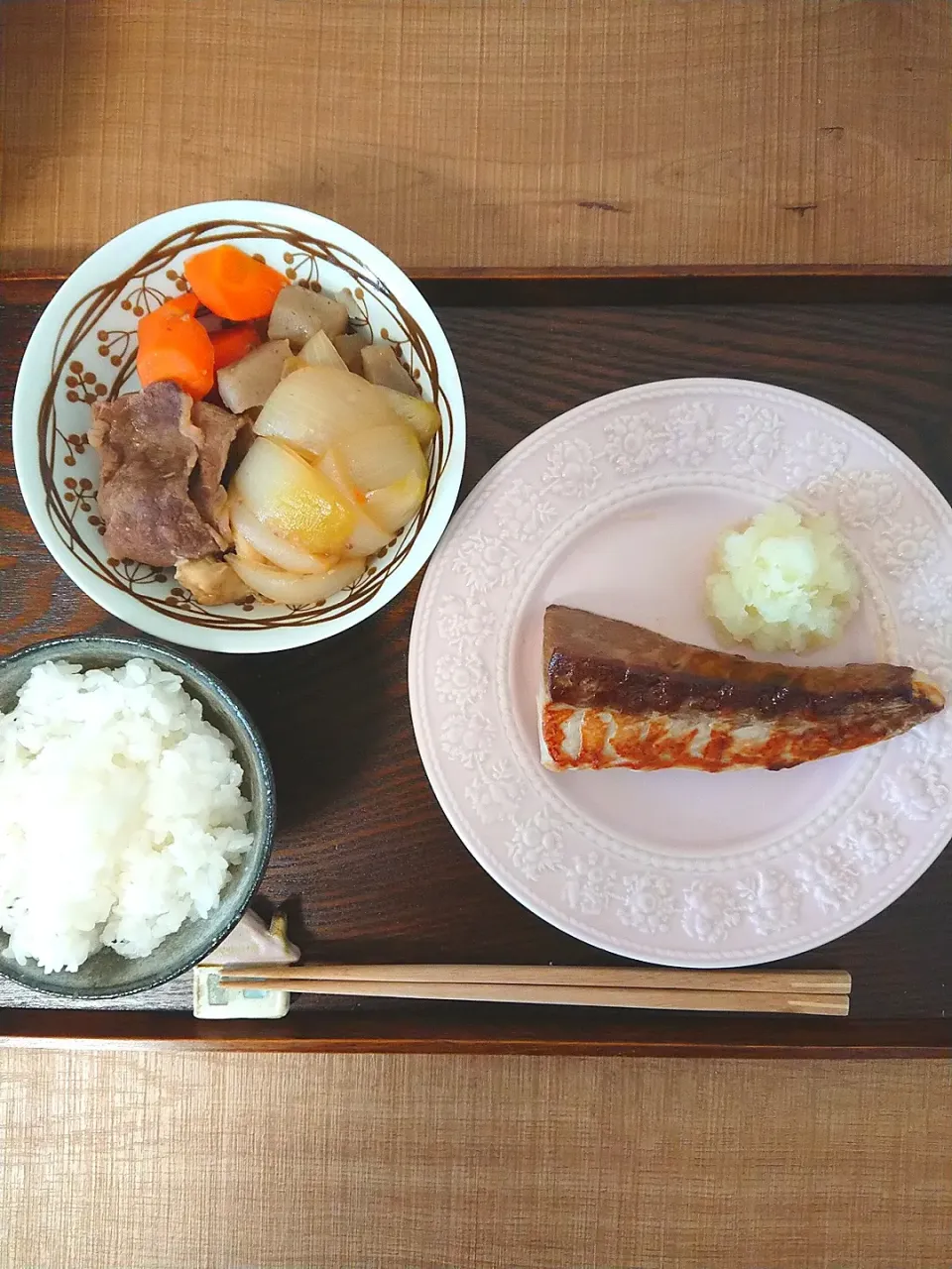 肉じゃが&ブリ定食|チズさん