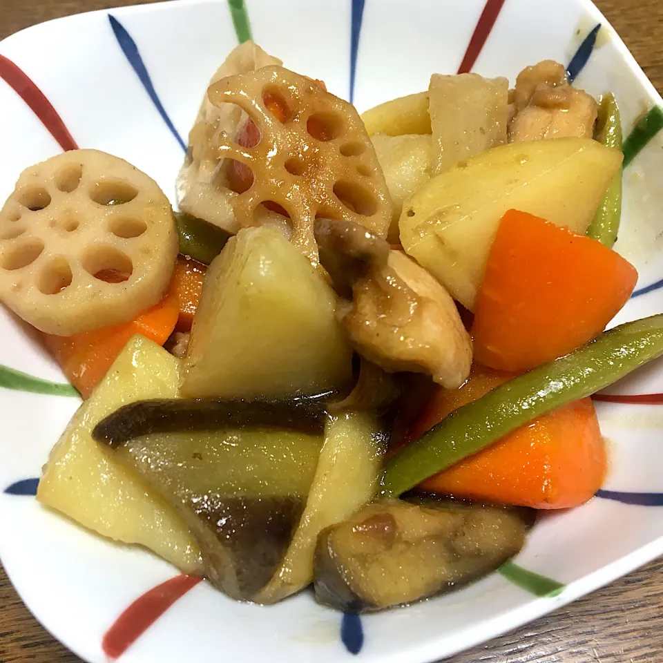 鶏と野菜の黒酢あん|べるちさん