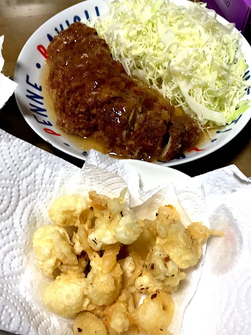 にんにくの天ぷら、とんかつ定食💖|Norio Fukudaさん