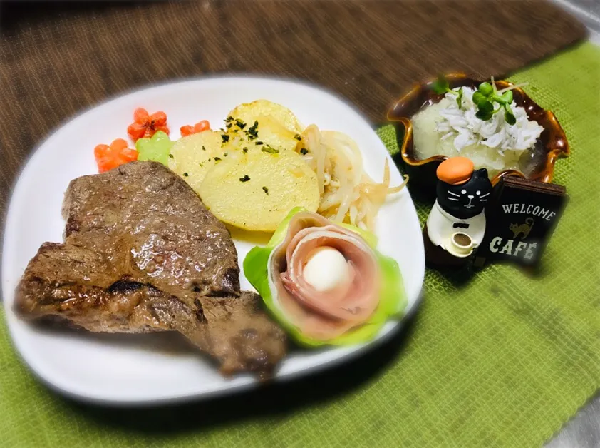 おもてなし「ステーキ🥩」😋🎶|バシュランさん