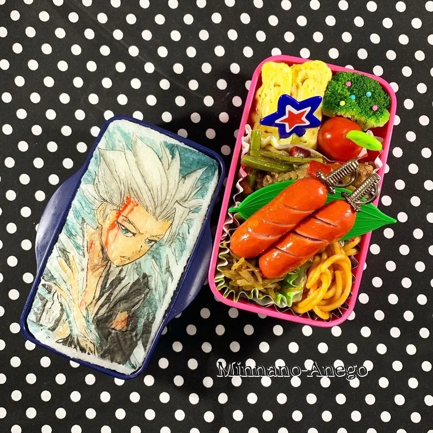 BLEACH『日番谷冬獅郎』弁当
 #オブラートアート 
 #オブアート 
 #アニメ弁当|みんなのあねごさん