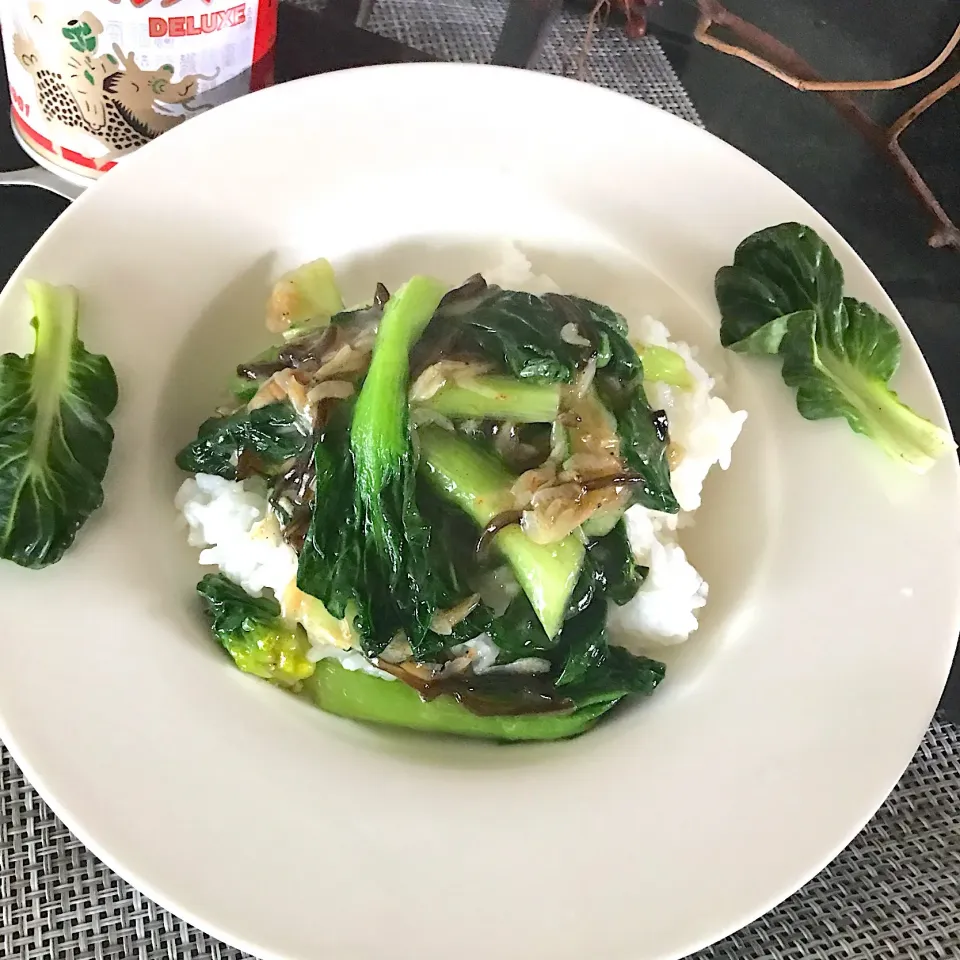 タァツァイを料理 中華丼|シュトママさん