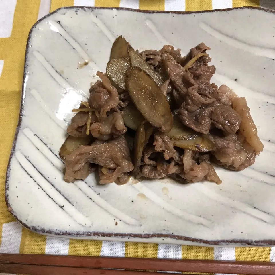 牛とゴボウのしぐれ煮|あさかさん