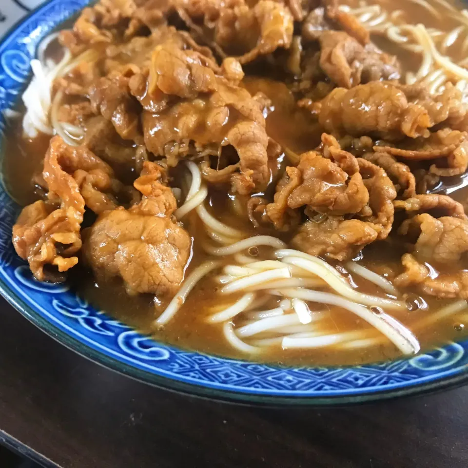 Snapdishの料理写真:肉カレー温麺|👿ゆーちゃん🥀さん