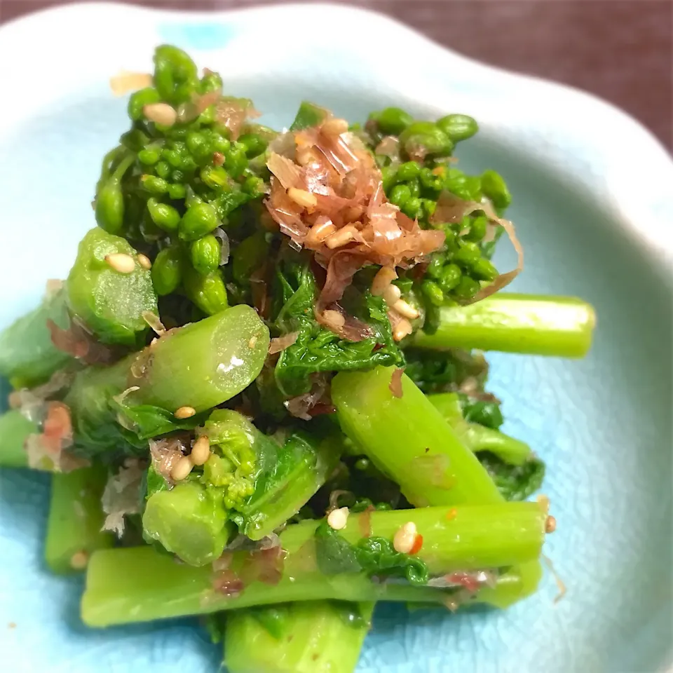 菜の花の鰹節胡麻和え|Atsuさん