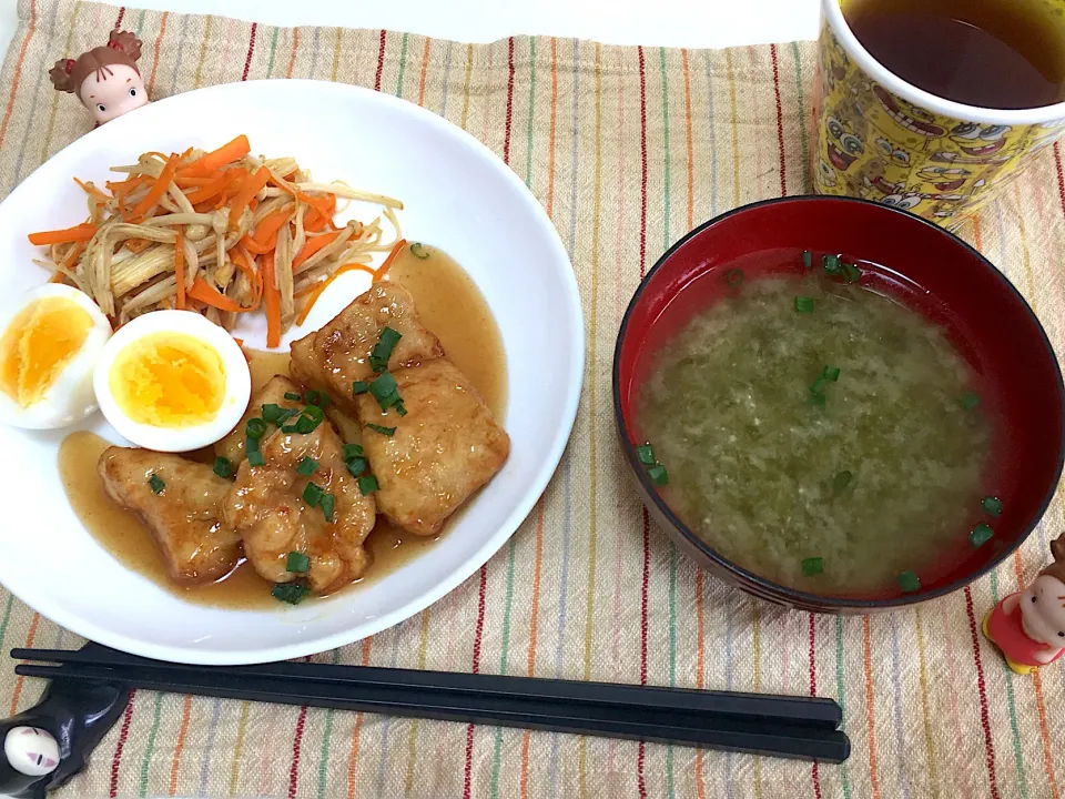 Snapdishの料理写真:鶏肉の甘酢餡掛け|めいさん