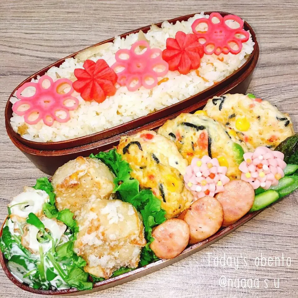 具沢山な鶏つくね弁当✨|なちるんるんさん