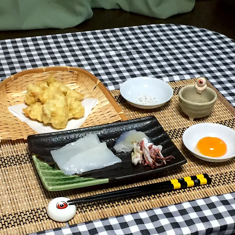 イカ刺しと鶏天!  (^-^)|Kei Satoさん