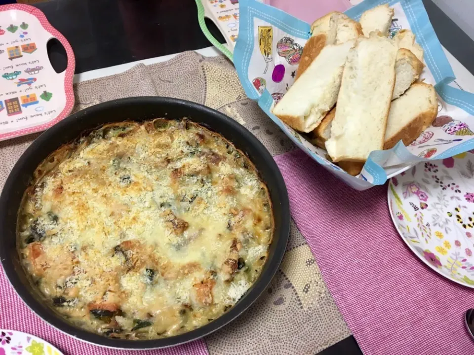 ほうれん草と鶏肉のグラタンのご飯|みよさん