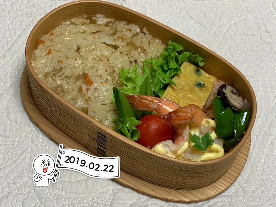 鶏めし弁当〜自慢のだし巻き玉子と一緒に‼️|marumarumamさん