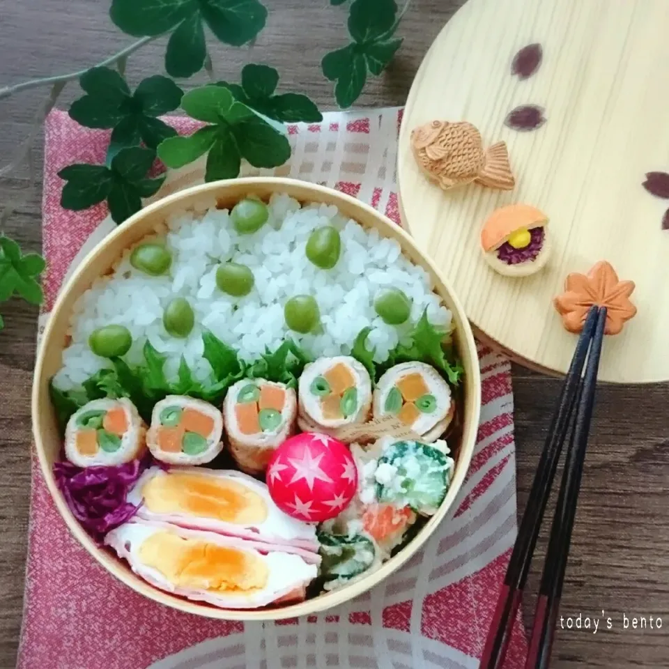 Snapdishの料理写真:豆ごはん弁当|erinko0205さん