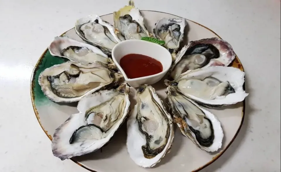 oysters on half shell|steven z.y.さん