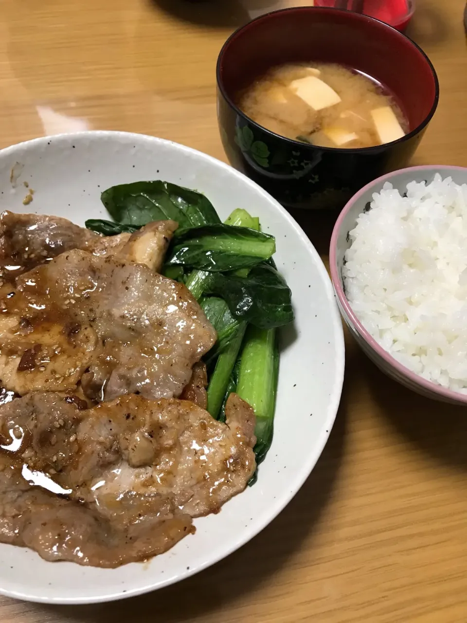 豚肉焼きと小松菜の中華炒め|sinさん