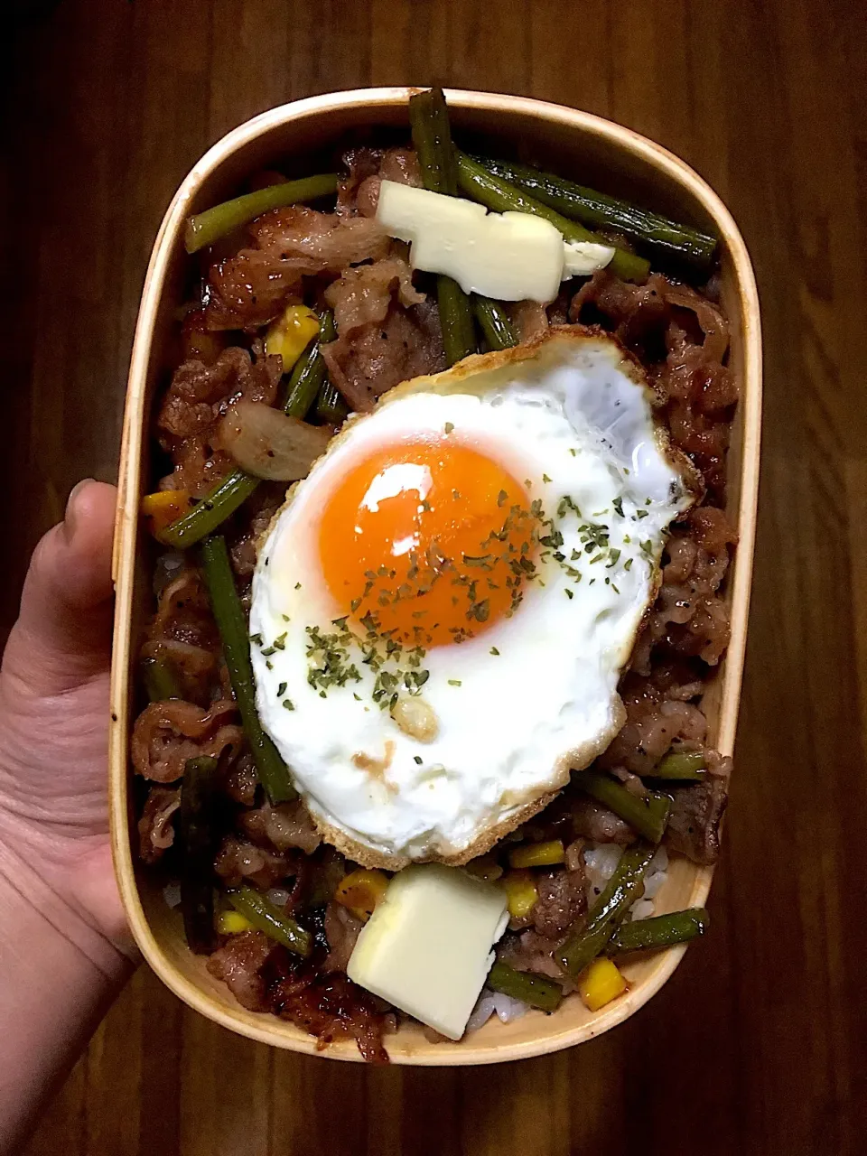 #ペッパーランチ風弁当  #ペッパーランチ風  #手抜き弁当|にゃおさん