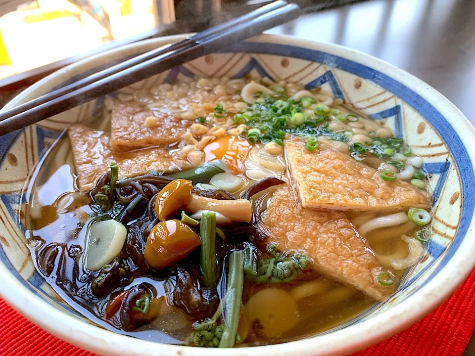 Snapdishの料理写真:2/24♡Sunday 山菜うどん|ビーグルさん