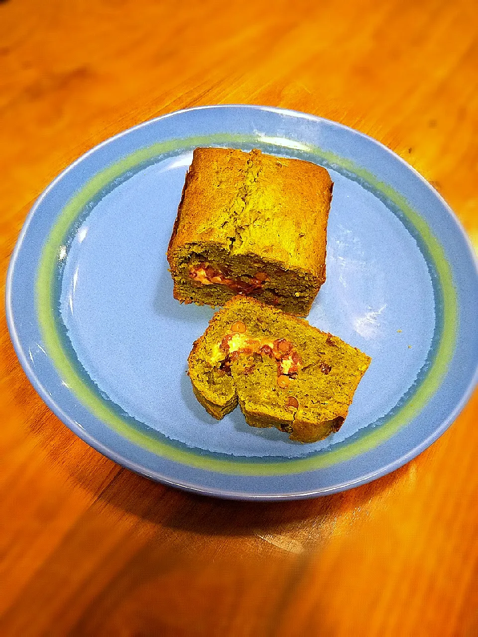 抹茶クリームチーズ小豆のパウンドケーキ|いりごまさん