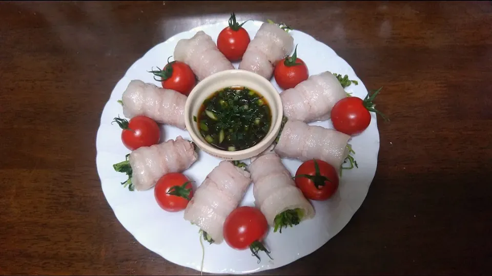 レンジで簡単！さっぱり水菜の豚肉巻き|あだ名はおかめさん