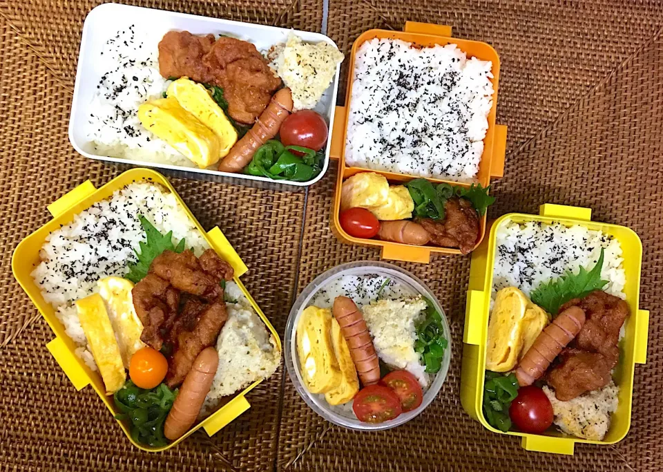 #中1女子弁当  #高校生男子弁当  #父ちゃん弁当  #自分弁当  #冷凍唐揚げ|よちこさん