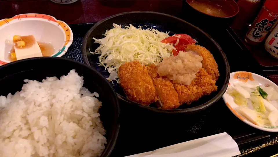 【日替】チキンカツ 〜 おろしポン酢添え 〜 を頂きました。|momongatomoさん