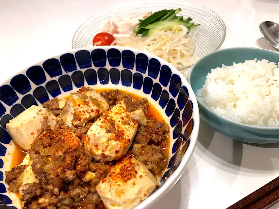 麻婆豆腐と棒棒鶏風サラダ✨✨|NOBUちえさん