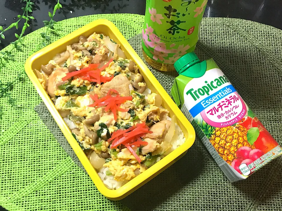 Snapdishの料理写真:高校生男子今日のお弁当20190226#野菜たっぷり親子丼 #お弁当記録|mi♪さん