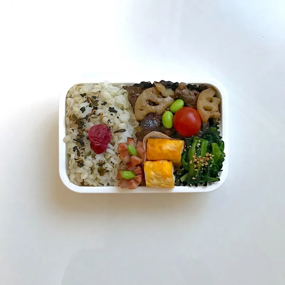 パパのお弁当(^^)
 #お弁当  #麦ご飯 #牛肉のレンコン炒め|kakoさん