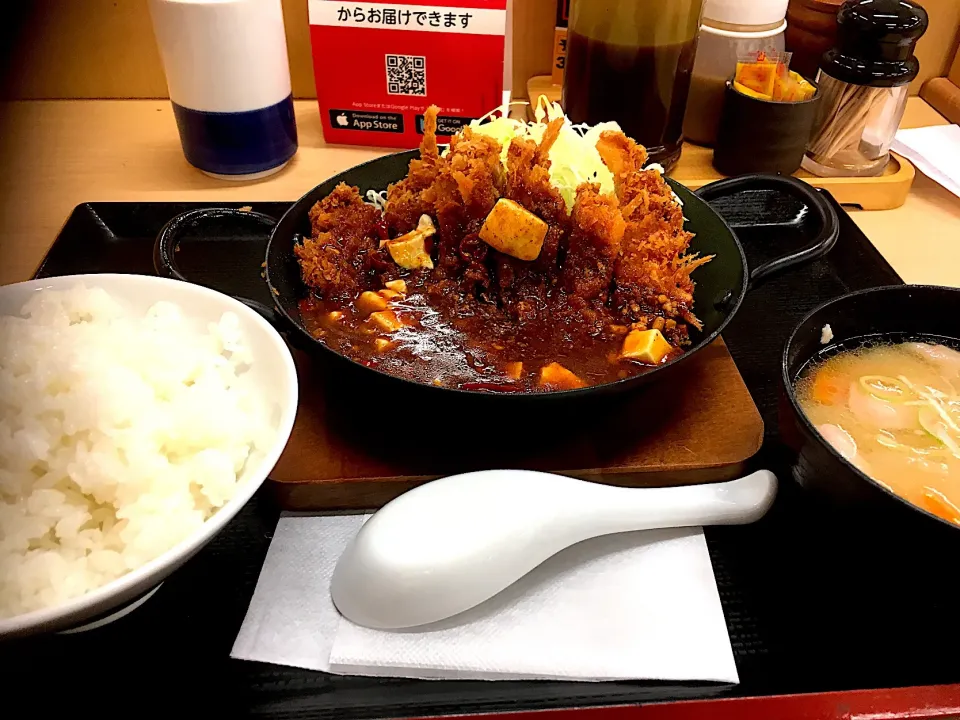 夜勤明け麻婆チキンカツ定食を食べてみた|Tarou  Masayukiさん