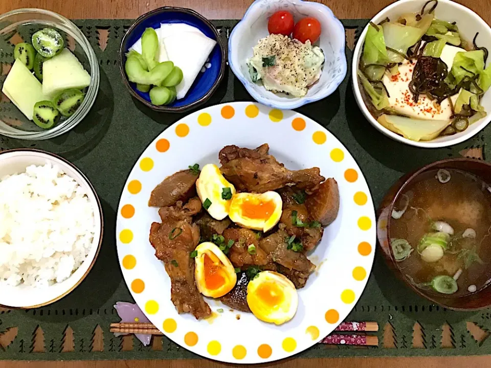 鶏と大根の煮物定食|ゆうかさんさん