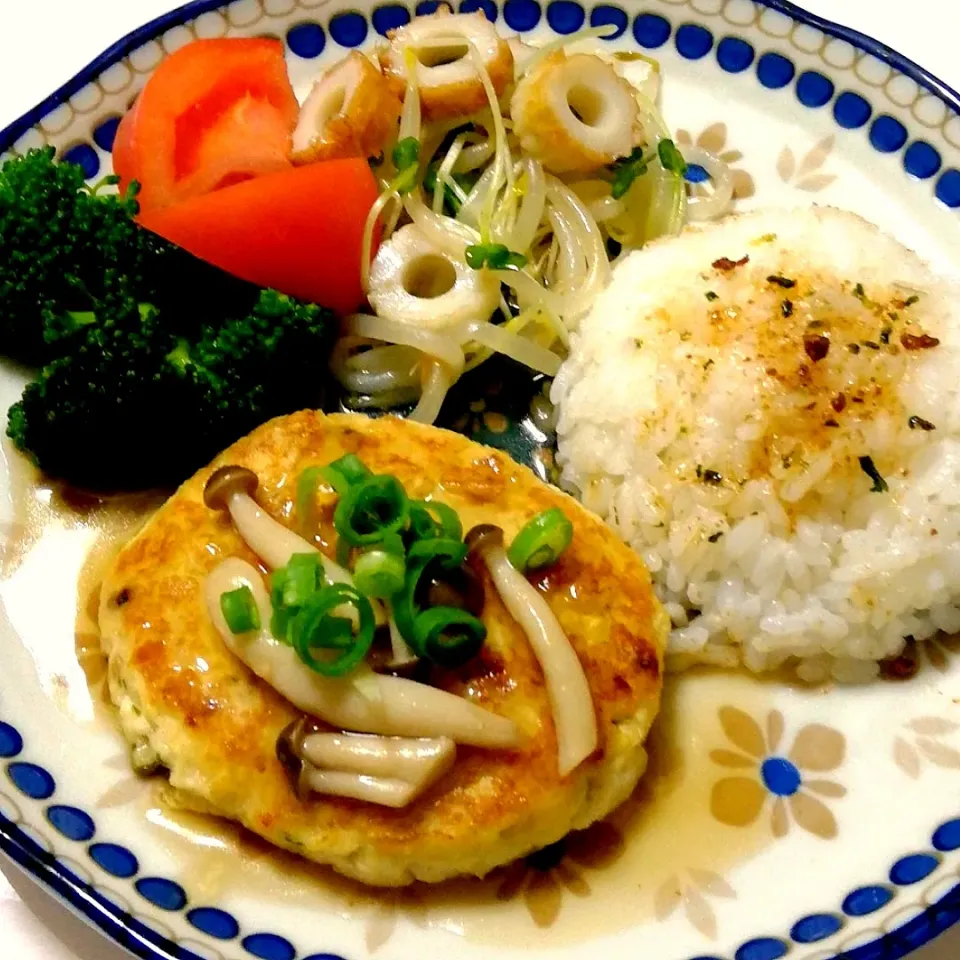 あんかけ豆腐バーグでワンプレート(2/26)|海猫さん