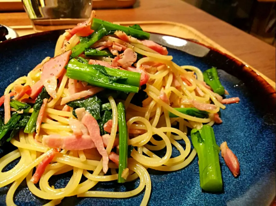 今日の晩御飯 #菜の花パスタ #ゆず胡椒風味|こあささん