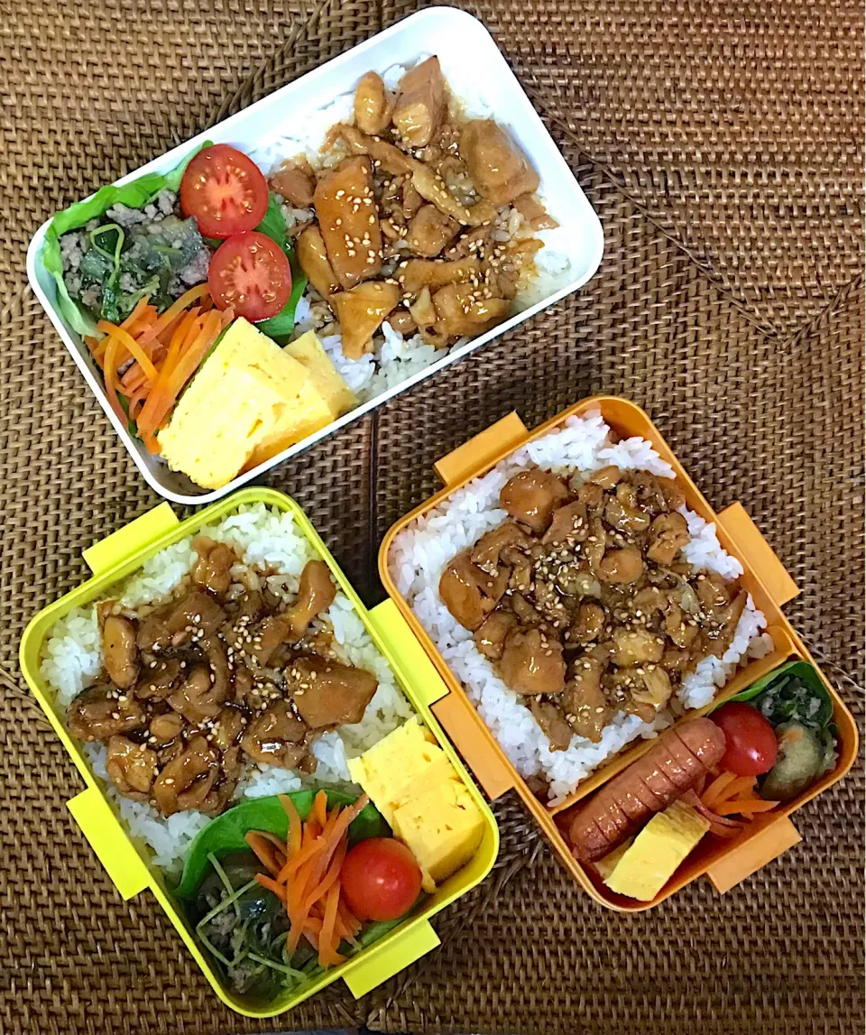 #中1女子弁当  #父ちゃん弁当   #鶏の照り焼き丼|よちこさん