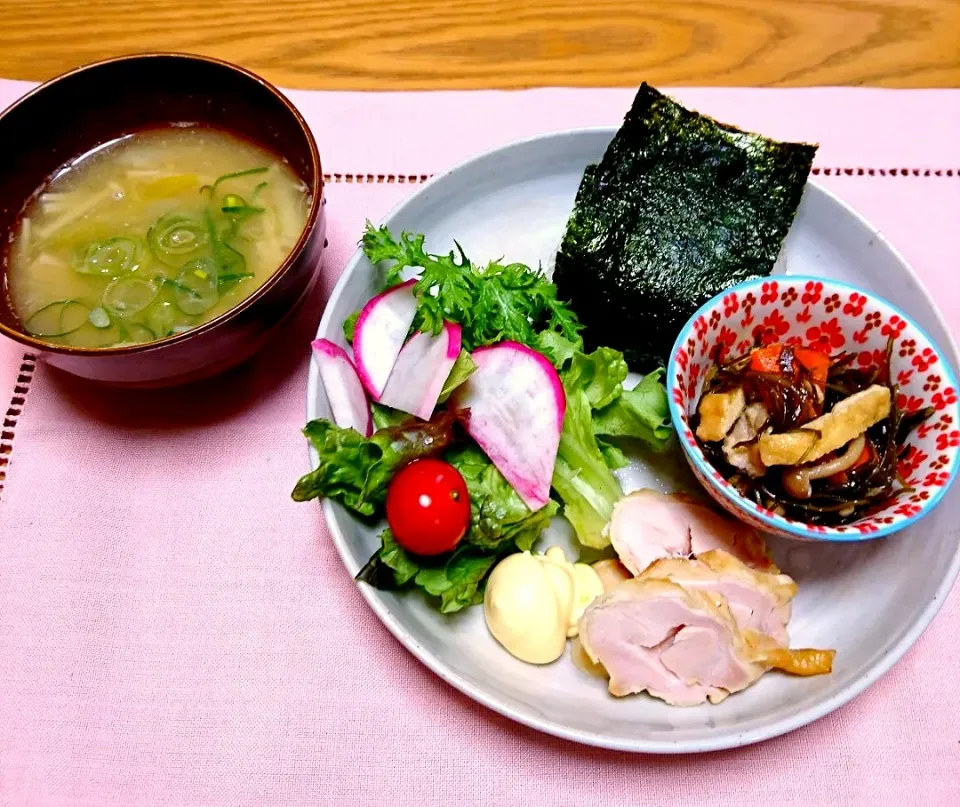 『久々のスモークチキンで朝ごはん』|seri-chanさん