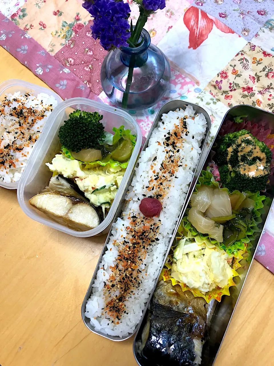 塩サバ ポテトサラダ カブ煮物 ブロッコリー🥦弁当|Kumiko Kimuraさん