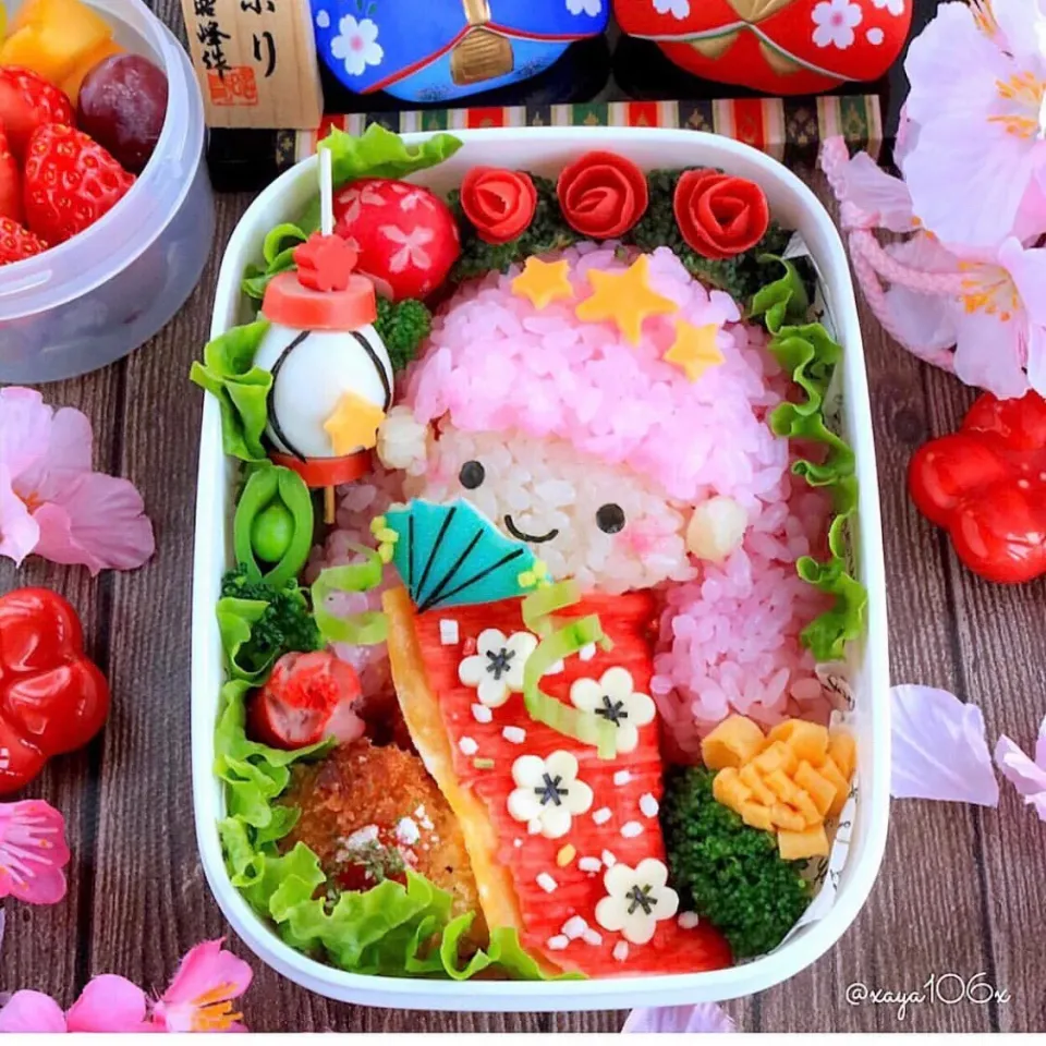 キキララ꙳★*ﾟララのひな祭り弁当🌸|あーたんさん