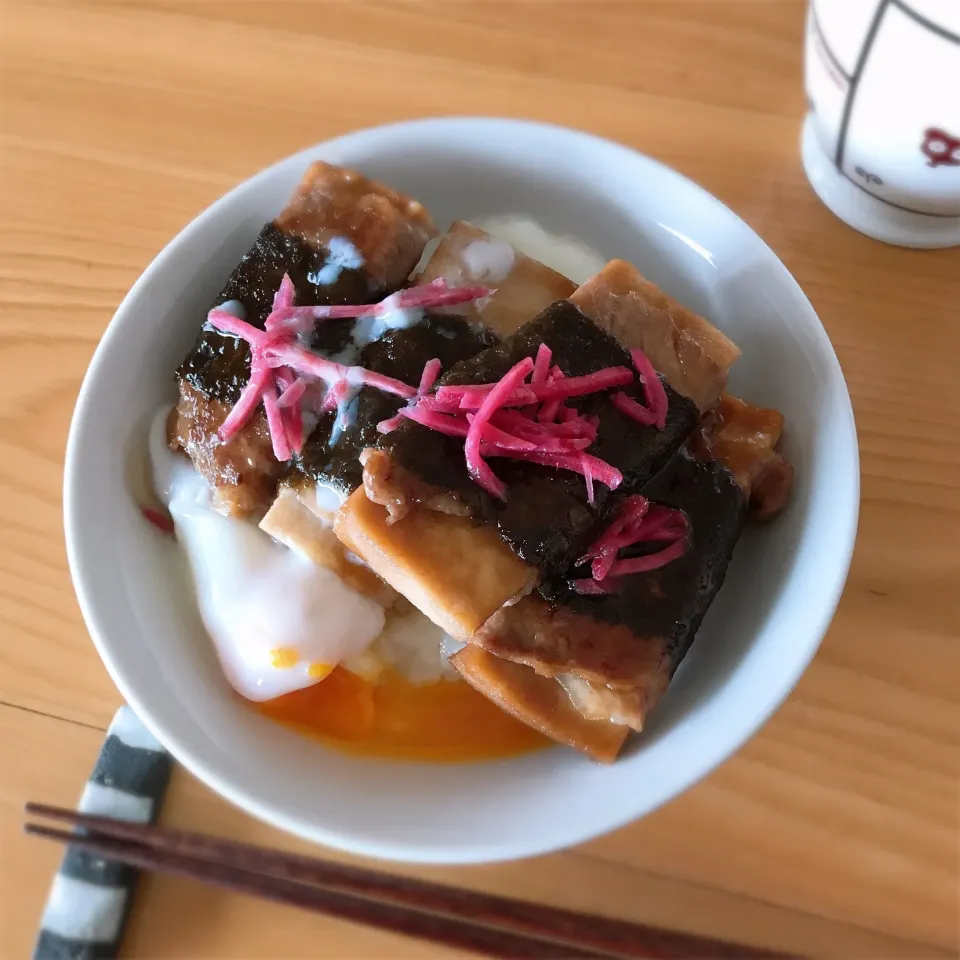 卵崩れた高野豆腐の照り焼き丼(*^^*)お昼ご飯|サチャンさん