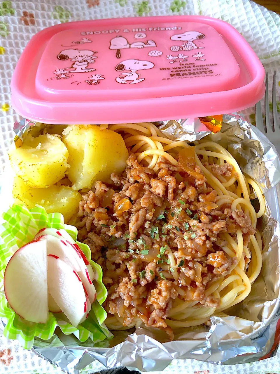 ミートソースパスタ🍝JKお弁当|harutomomamaさん