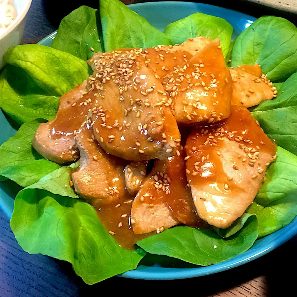 からあげビールさんの料理 スナミナ肉レシピ♡お肉やわらか♪豚ヒレ肉のさっぱり煮|モスグリーンさん