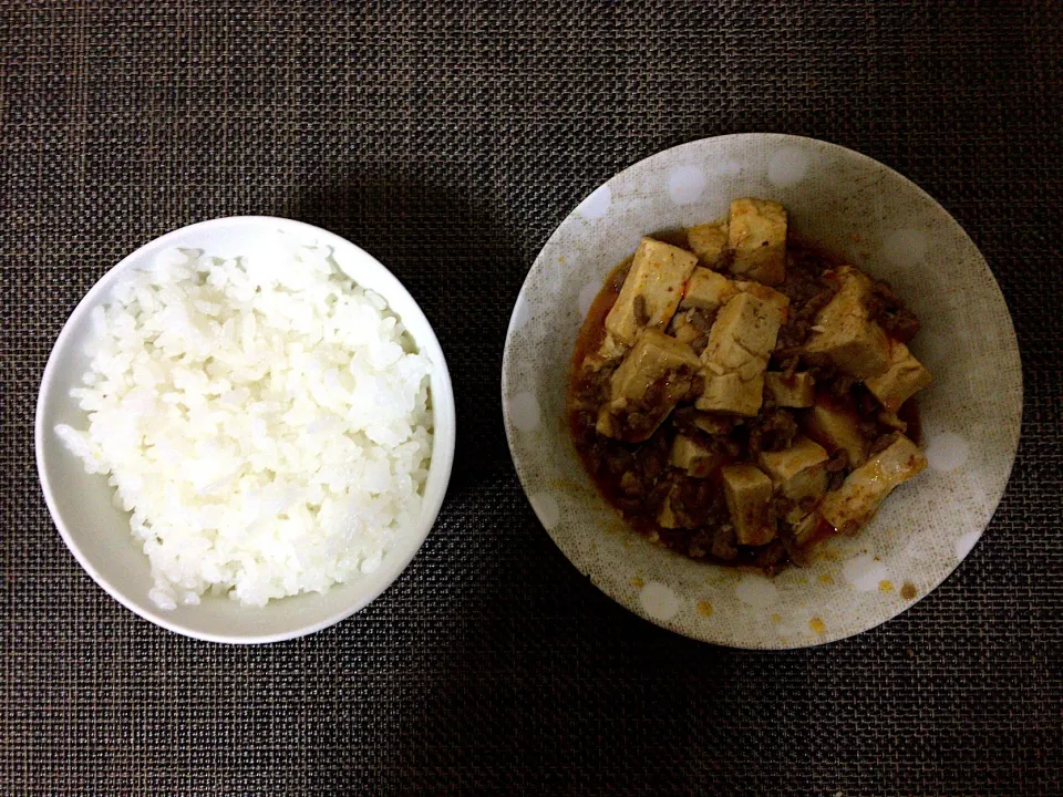 麻婆豆腐(ハーフ)ご飯|ばーさんさん