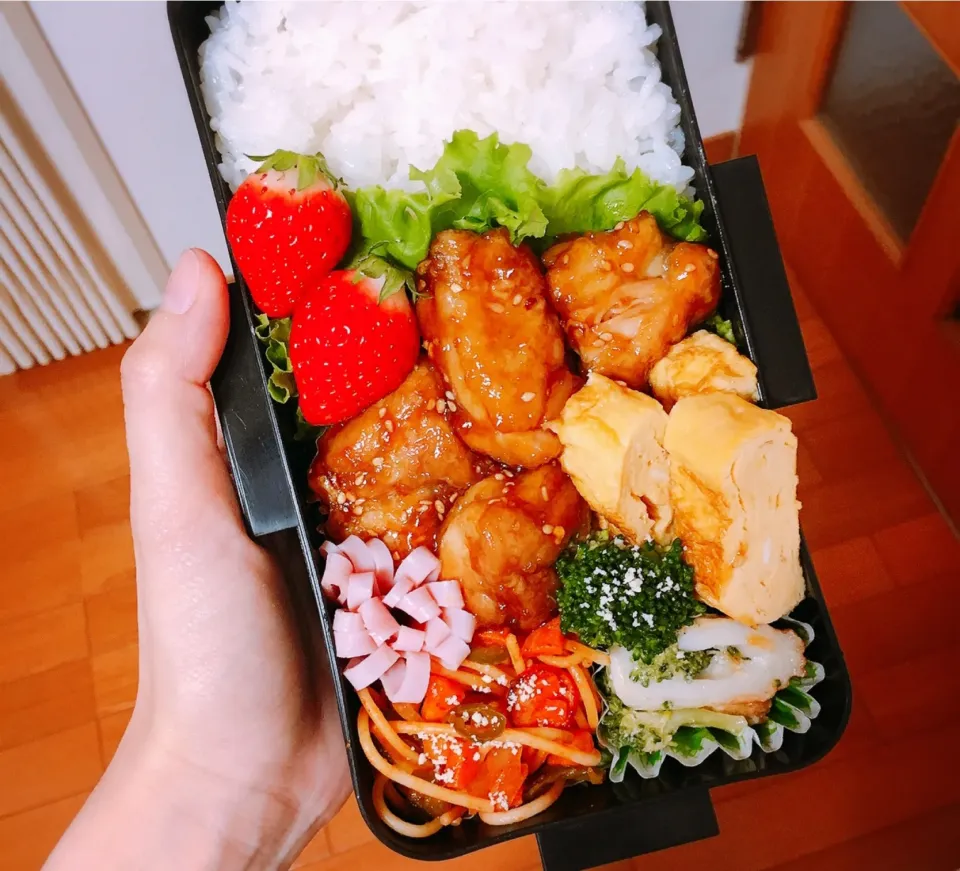 #パパ弁当  #旦那弁当  #おうちごはん  #お弁当  #照り焼きチキン|❤︎ mayumeru ❤︎さん