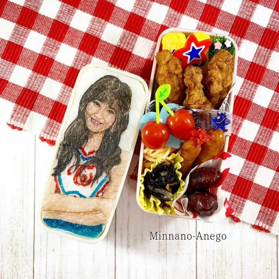 TWICE『サナ』弁当
 #オブラートアート 
 #オブアート 
 #似顔絵弁当|みんなのあねごさん