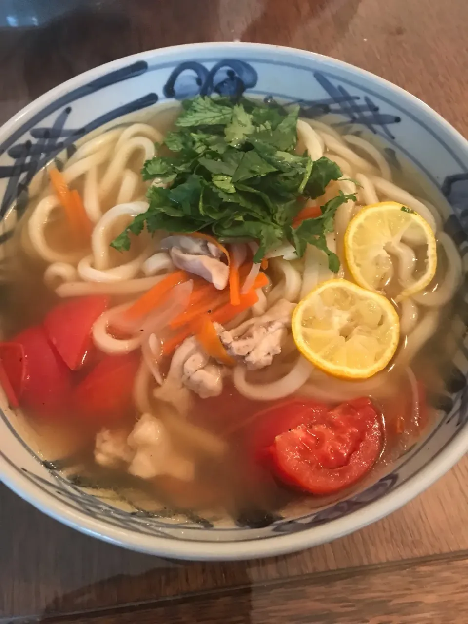 Snapdishの料理写真:パクチーうどん|naorinさん