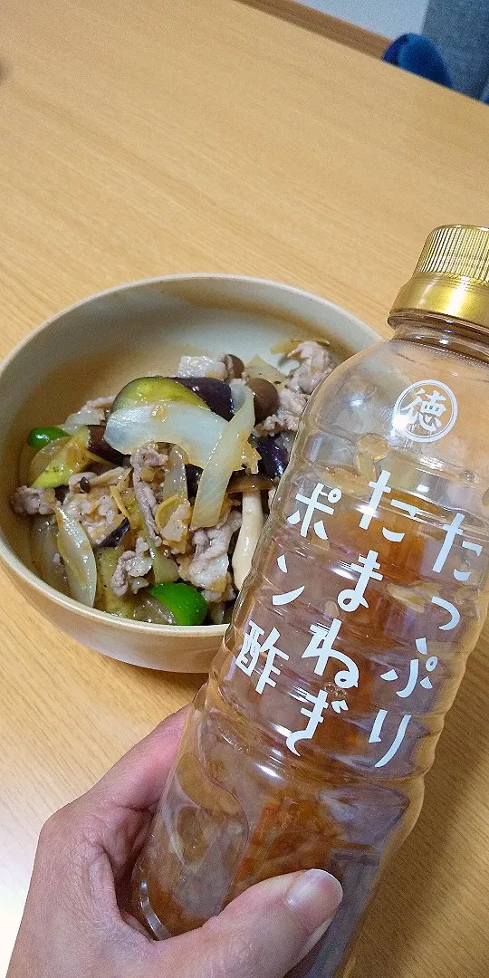 豚肉と野菜のポン酢炒め|あきさん