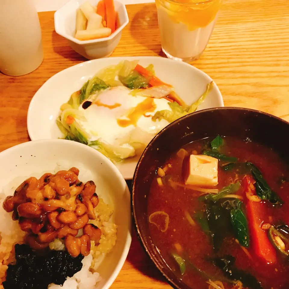 Snapdishの料理写真:朝2019.3.1|ささなおさん