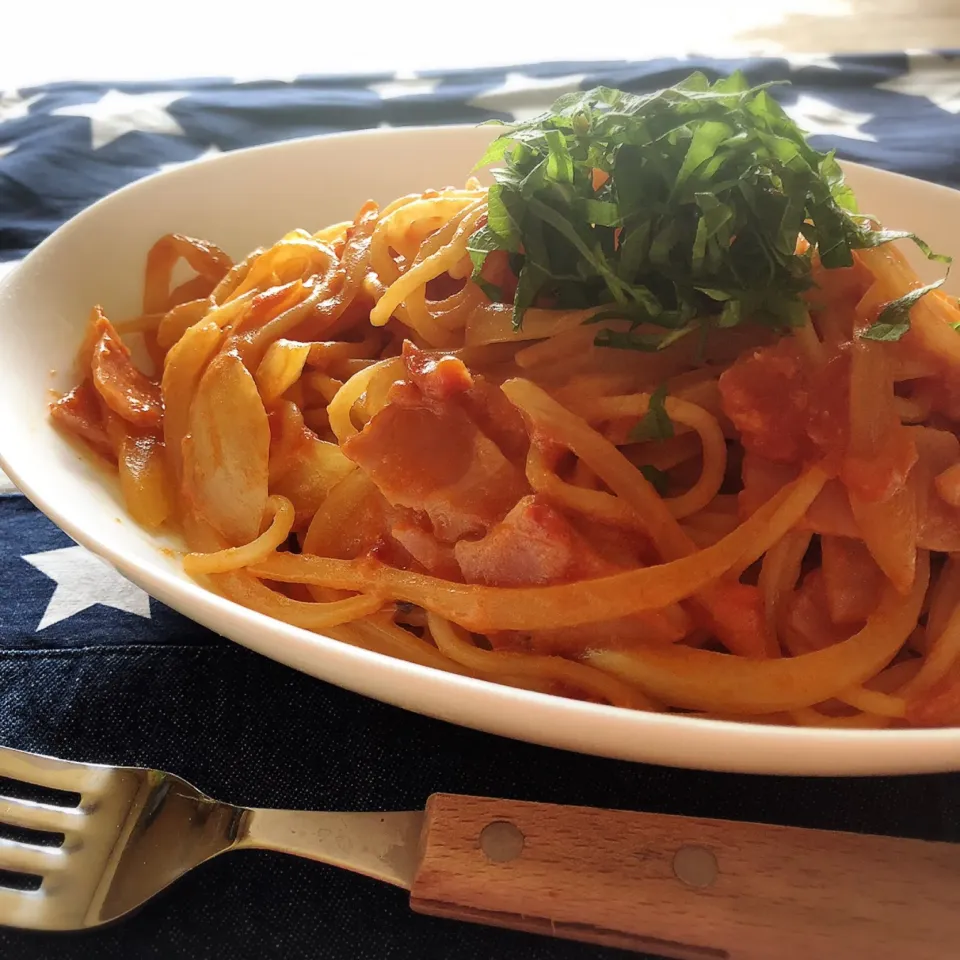 お昼ごはん
☆Yumi☆ちゃん簡単 レンジでtomato  sauce～🎵でトマトクリームパスタ
 #トマトクリームパスタ #レンチン#簡単|きいこさん