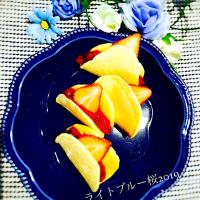 ライトブルー桜2019♡いちごジャムワッフル
