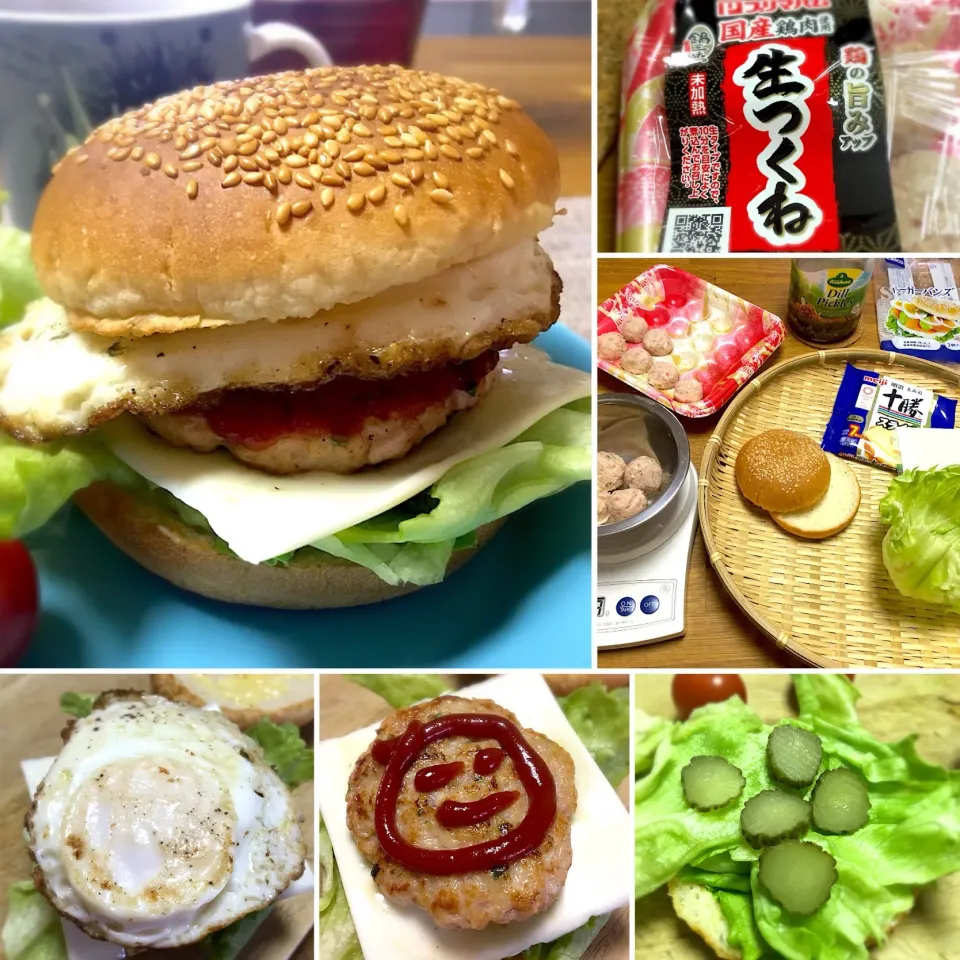 鍋つくねエッグチーズバーガー🍔（笑）
 #思いつき料理  #鍋料理|morimi32さん