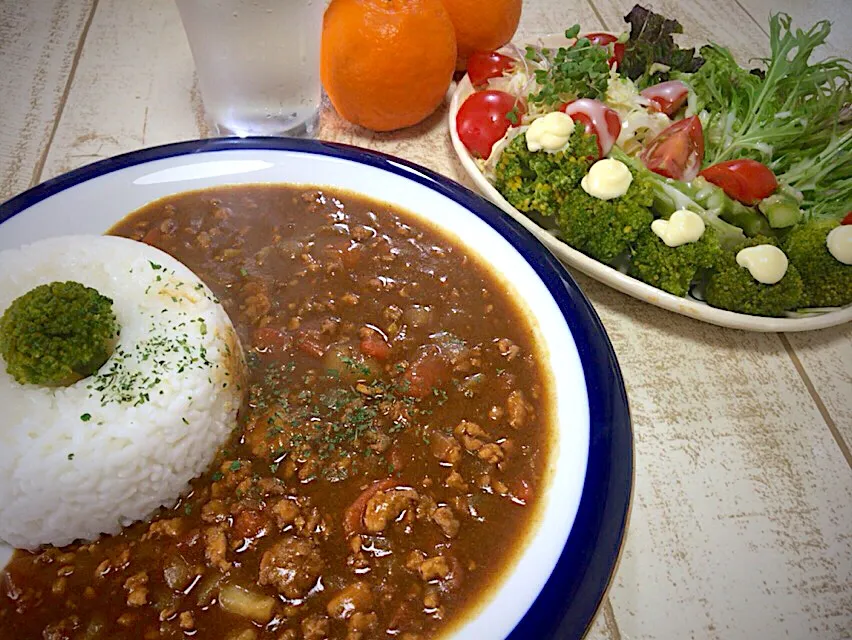 今日のお昼な男飯(*･ω･)
ディナーカレーライス&サラダ盛り6種...♪*ﾟじゃがいも姿消す‪( ;ᯅ; )‬|ひーちゃんさん