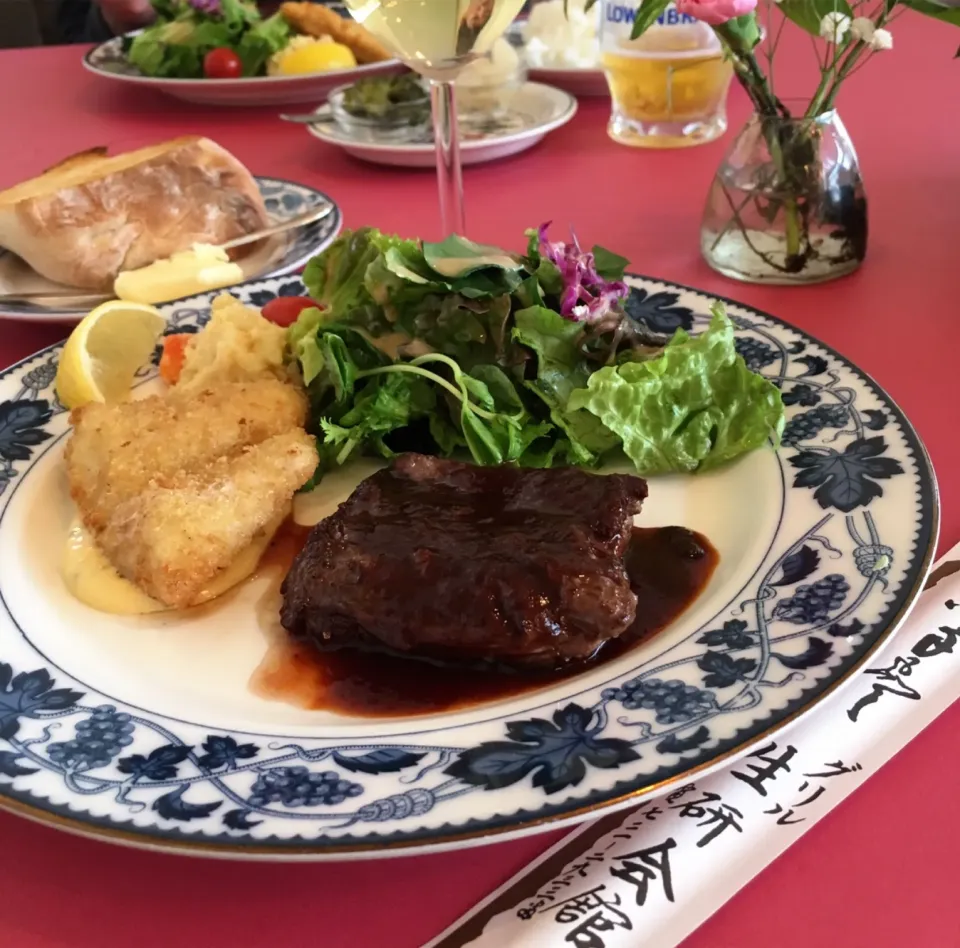 春めく京都にて🌸ハラミステーキと魚フライ🍽 #七海のレトロ食堂探訪|七海さん