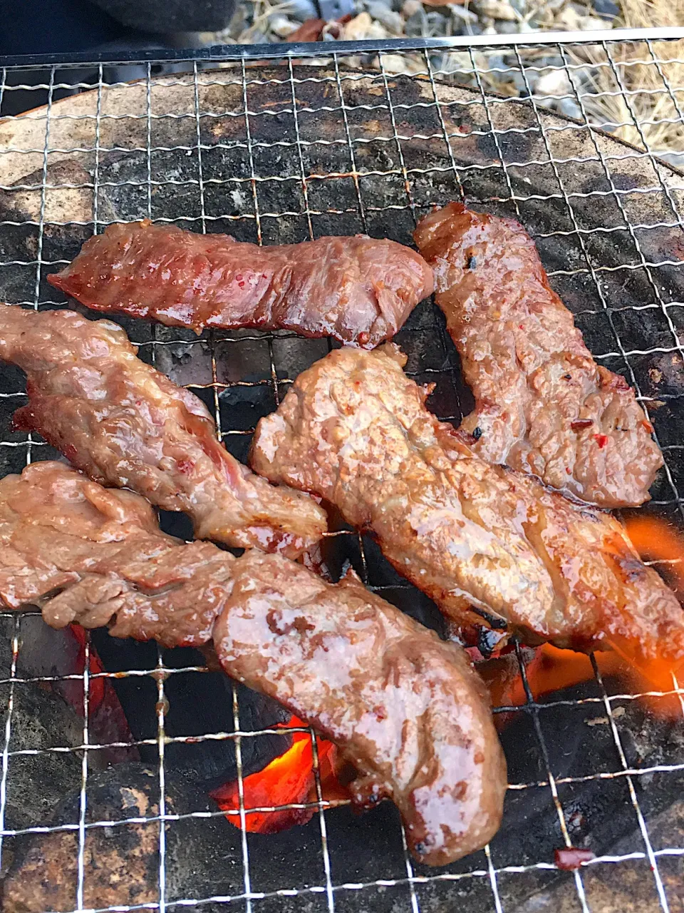 庭で七輪焼肉|Aya☺︎さん